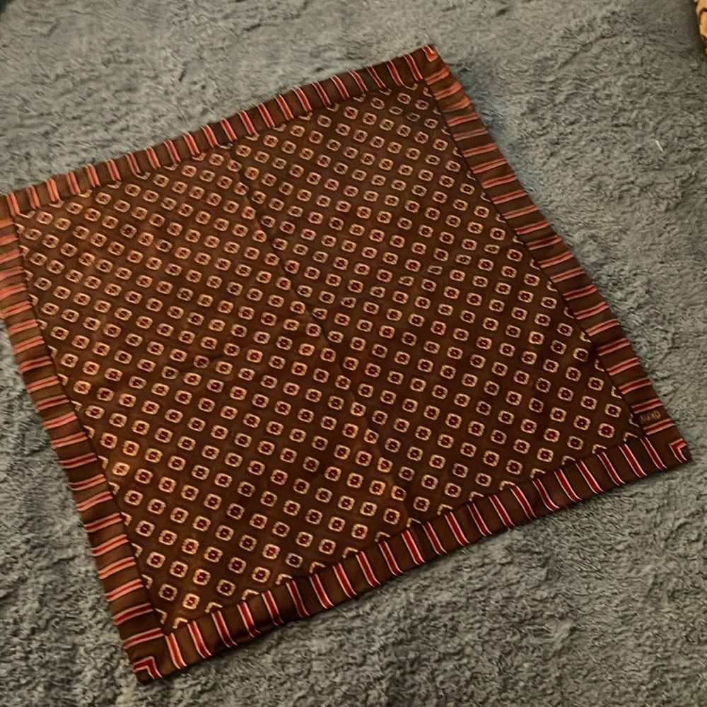 DKNY Brown Patterned Scarf